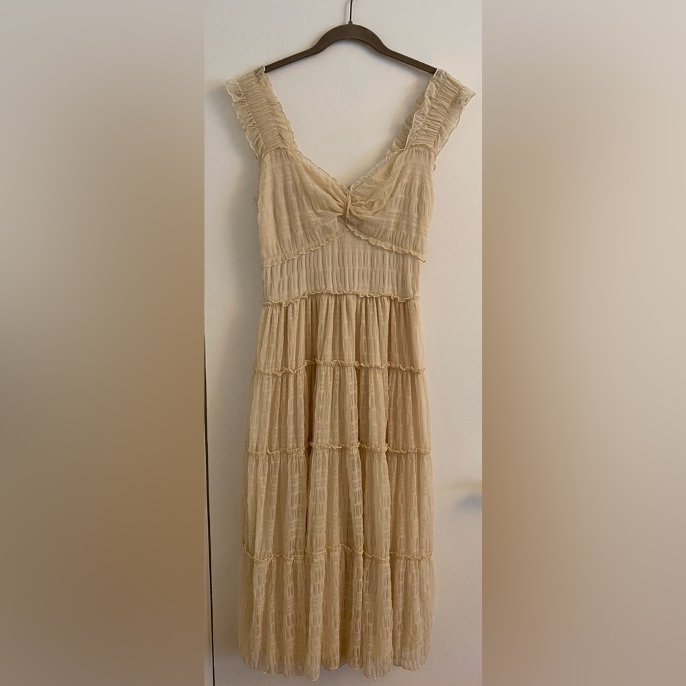 Cream Tiered Maxi Dress – Boho Romantic Style